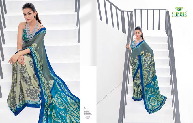 Sanskar Wind 2 Regular Wear Printed Georgette Saree Collection